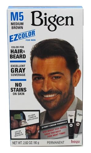 Bigen Ez Color For Men M5 Medium Brown Kit (Pack of 2) Beauty & Personal Care Bigen