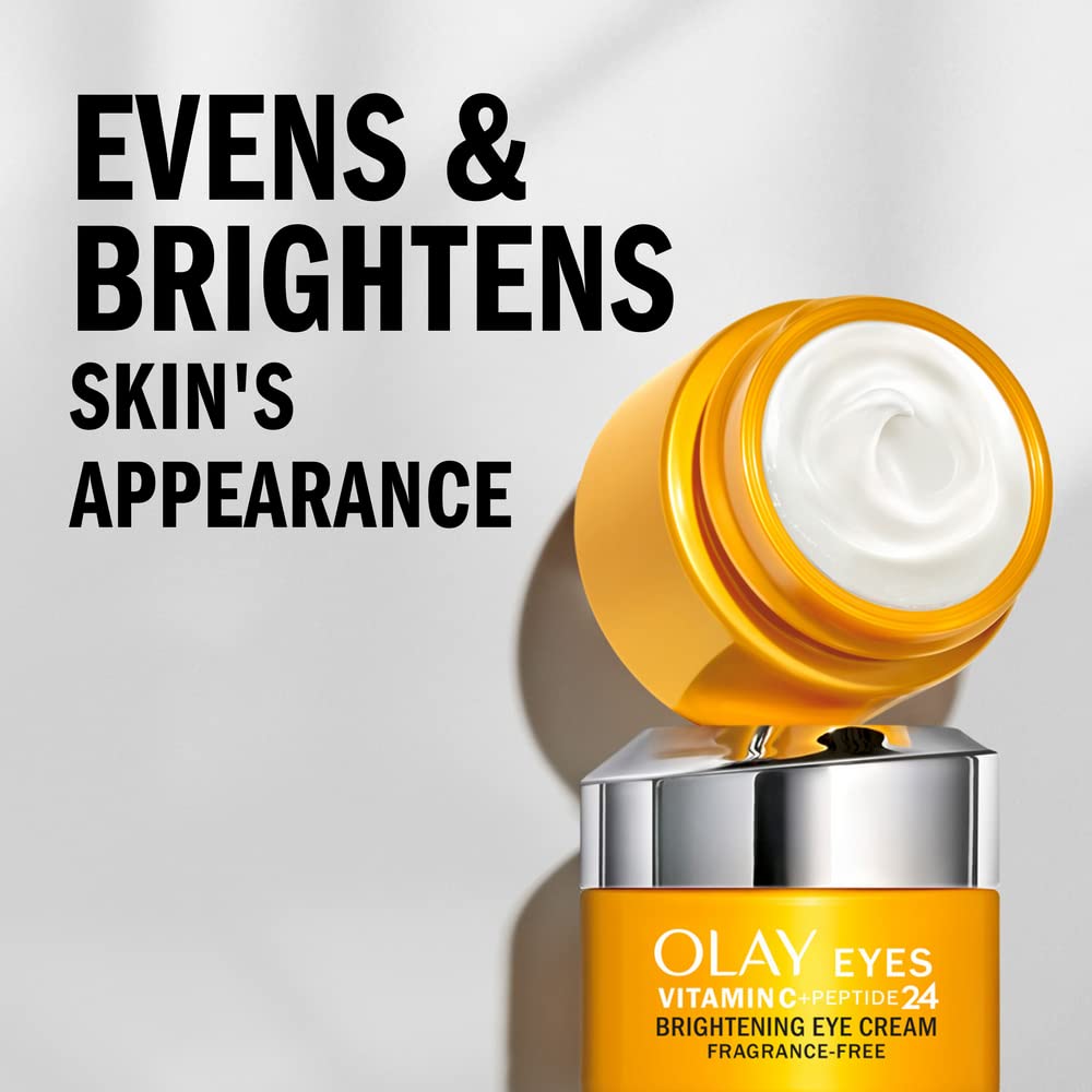 Olay Vitamin C + Peptide 24 Eye Cream, Fragrance-Free, 0.5 oz + Whip Face Moisturizer Travel/Trial Size Gift Set Beauty & Personal Care Olay