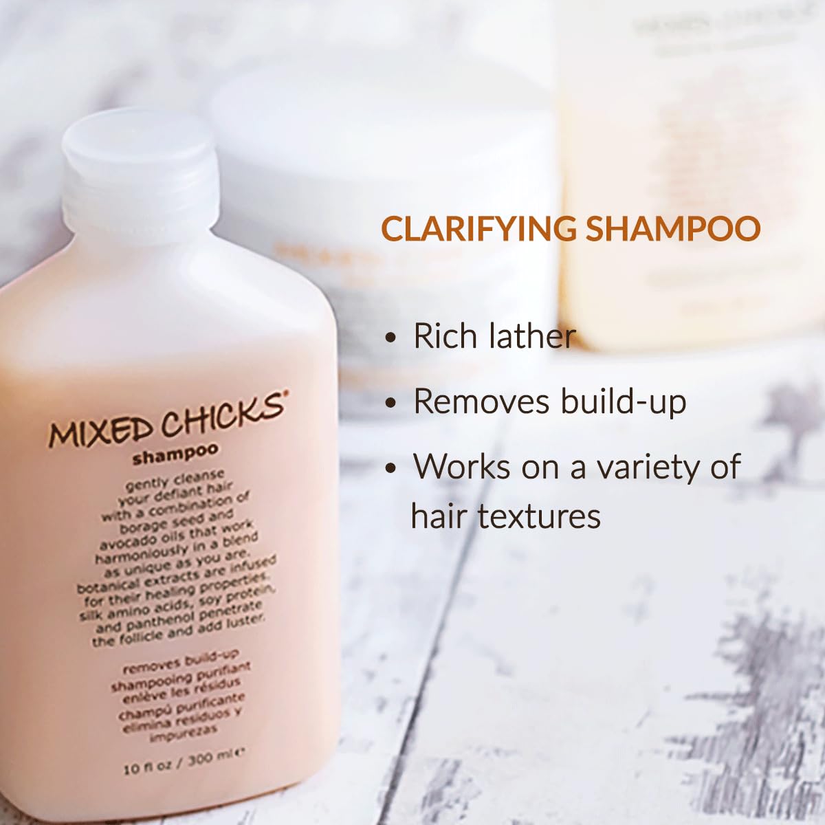 Mixed Chicks Quad Pack - Shampoo 10 fl. oz., Deep Conditioner, 8.0 fl. oz., Leave-In Conditioner, 10 fl. oz., Hair Silk, 1.7 fl. oz Beauty & Personal Care Mixed Chicks