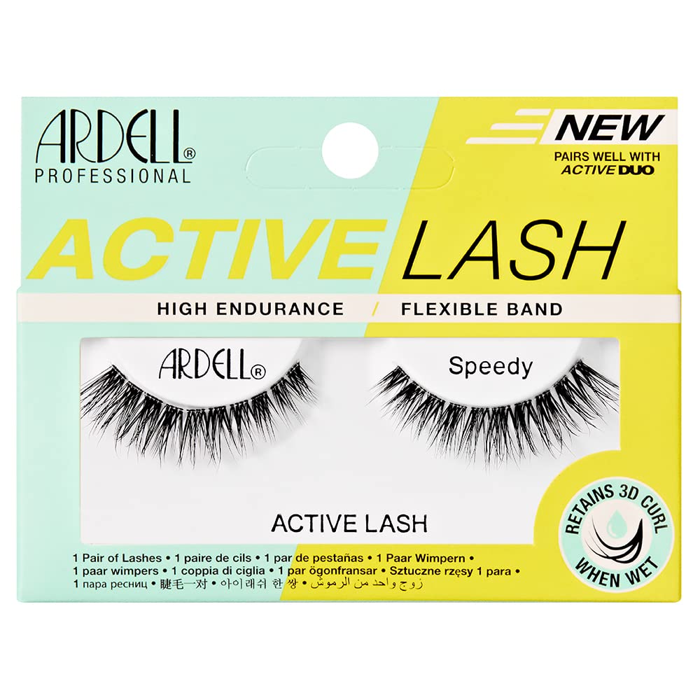 Ardell Active Lashes Speedy - Long-Lasting False Eyelashes, Sweat-Resistant, Natural Look Lashes for Active Wear Beauty & Personal Care Ardell