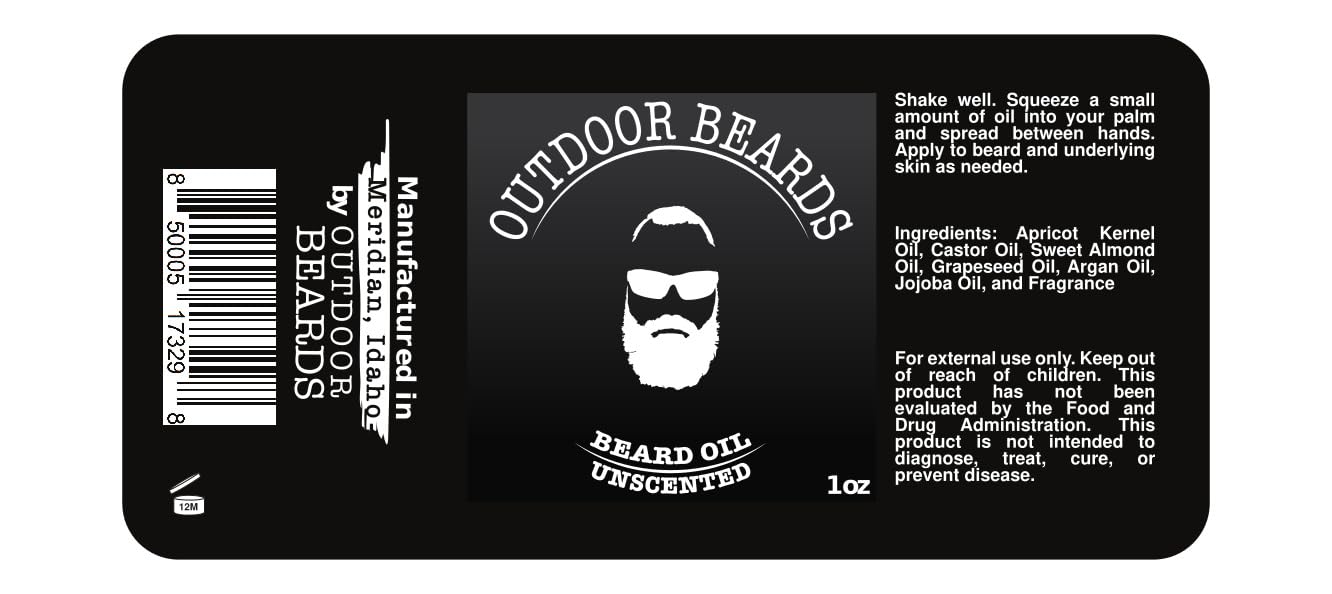 Outdoor Beards 1 oz Beard Oil - Infused Beard Oil to Support Beard Softness & Beard Growth - Naturally Scented Oil for Beard Care - Daily Use Beard Beauty and Personal Care Outdoor Beards