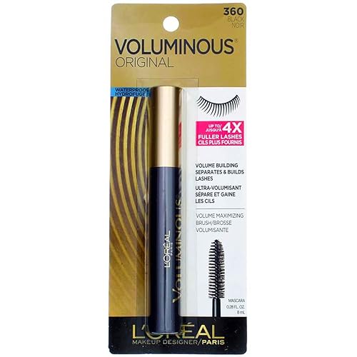 L’Oreal ParisVoluminous Waterproof Volume Building Mascara, Black [360], 0.28 oz (Pack of 3) Beauty & Personal Care L'Oreal Paris