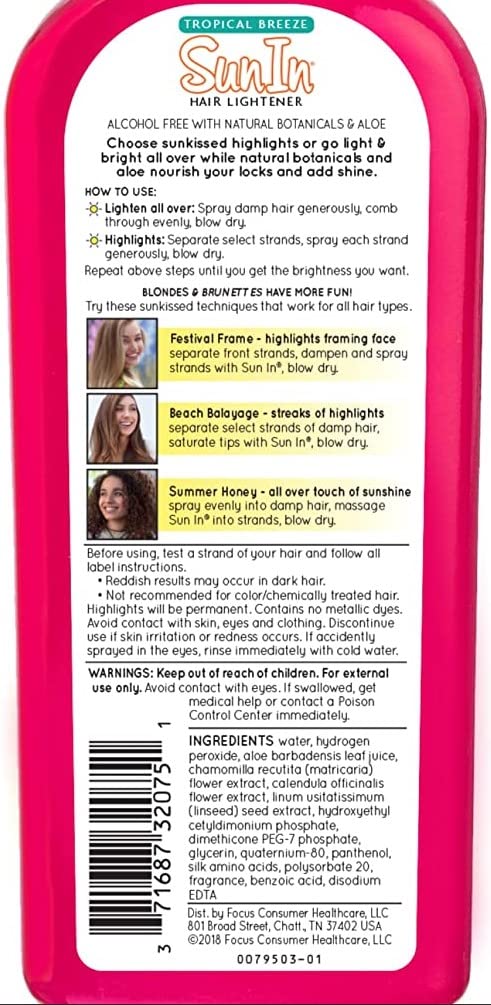 Sun In Original Spray-In Hair Lightener, Tropical Breeze , 4.7-Ounce Bottles (Pack of 6) Beauty & Personal Care SunSun