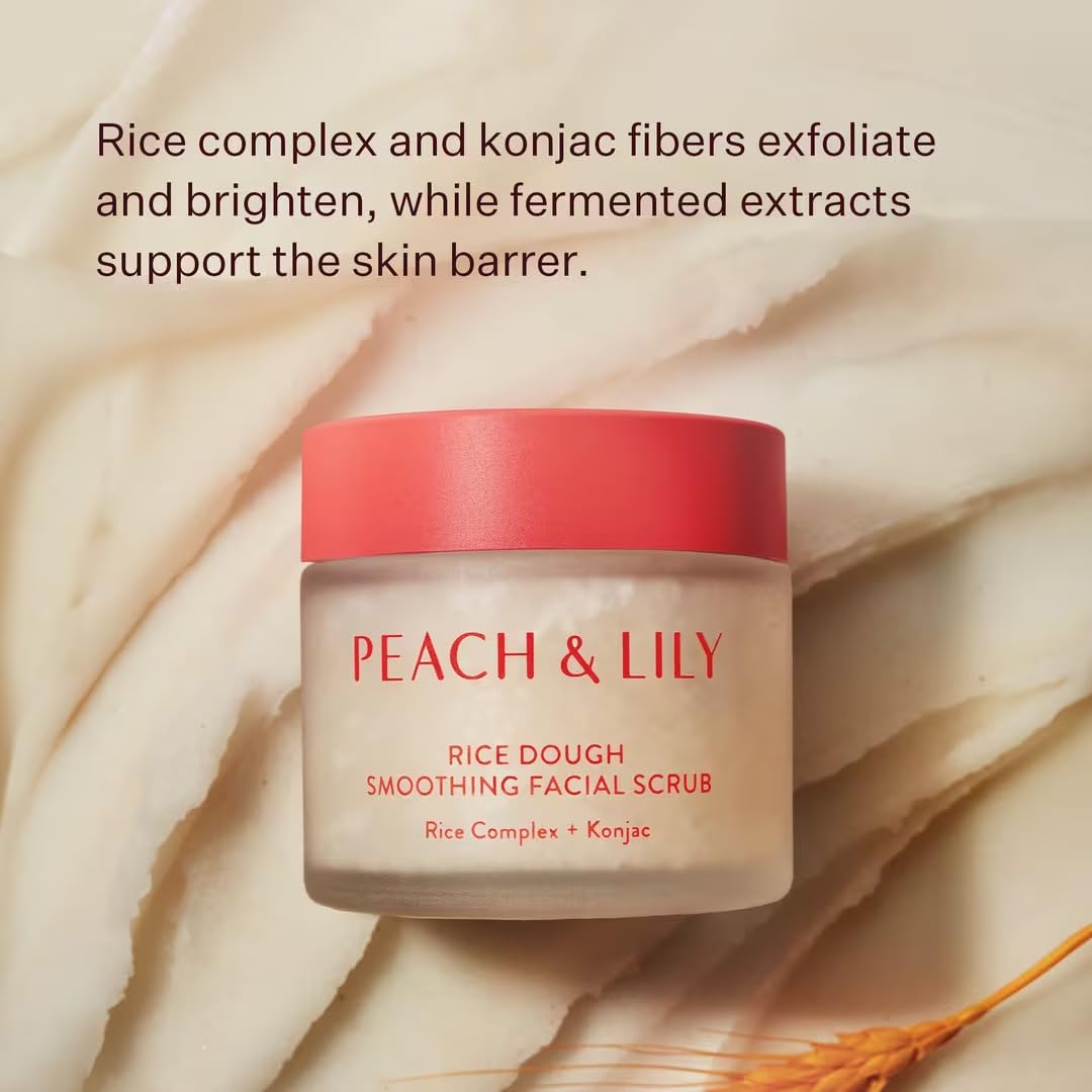 Peach & Lily Rice Dough Smoothing Facial Scrub Beauty & Personal Care Peach & Lily