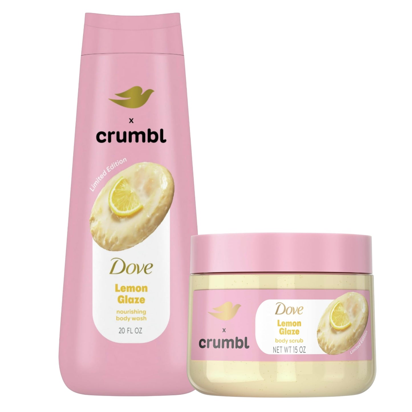 Dove Moisturizing Liquid Body Wash & Scrub | Lemon Glaze | 20oz Wash + 15oz Scrub Beauty & Personal Care Dove