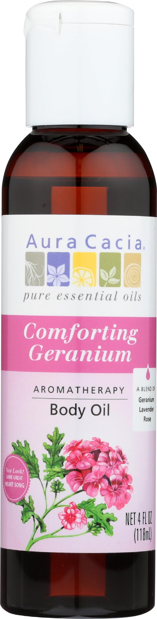 Aura Cacia Body Oil, Comforting Geranium, 4 Fluid Ounce Beauty & Personal Care Aura Cacia