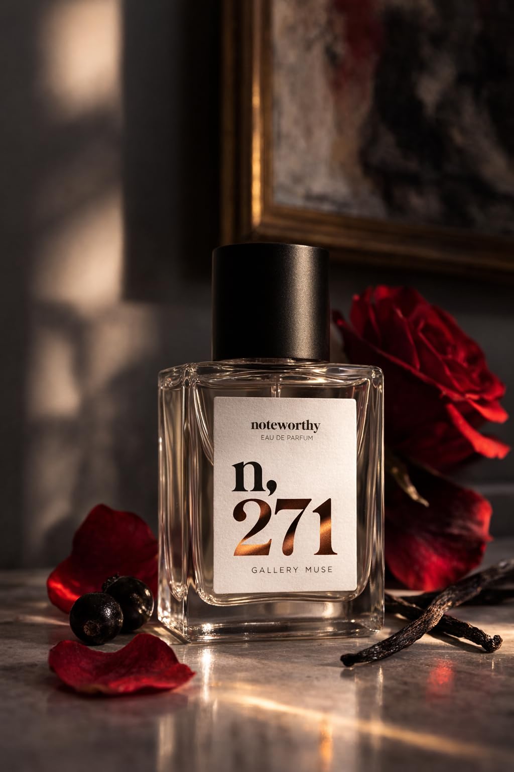 Noteworthy n,271 Gallery Muse Eau De Parfum - Black Currant, Rose, Vanilla | Sophisticated, Warm Fragrance for Any Occasion | Long-Lasting Unisex Beauty & Personal Care Noteworthy