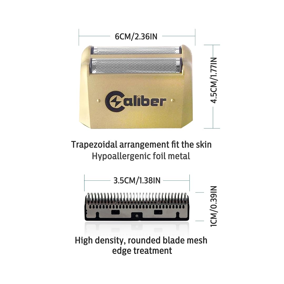 Caliber Pro RPG Shaver Replacement Foil and Cutter - Professional Titanium Foil and Blade for RPG Electric Shavers - Close Shaving Replacement Head Beauty and Personal Care Caliber Pro