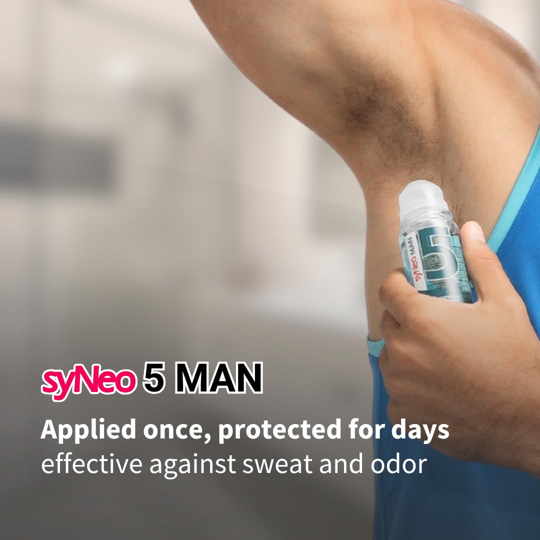 syNeo 5 Antiperspirant MAN Roll-On for men, Anti Sweat Deodorant for men against heavy sweating, Anti-Transpirant Antiperspirant Men Deodorant Beauty and Personal Care syNeo