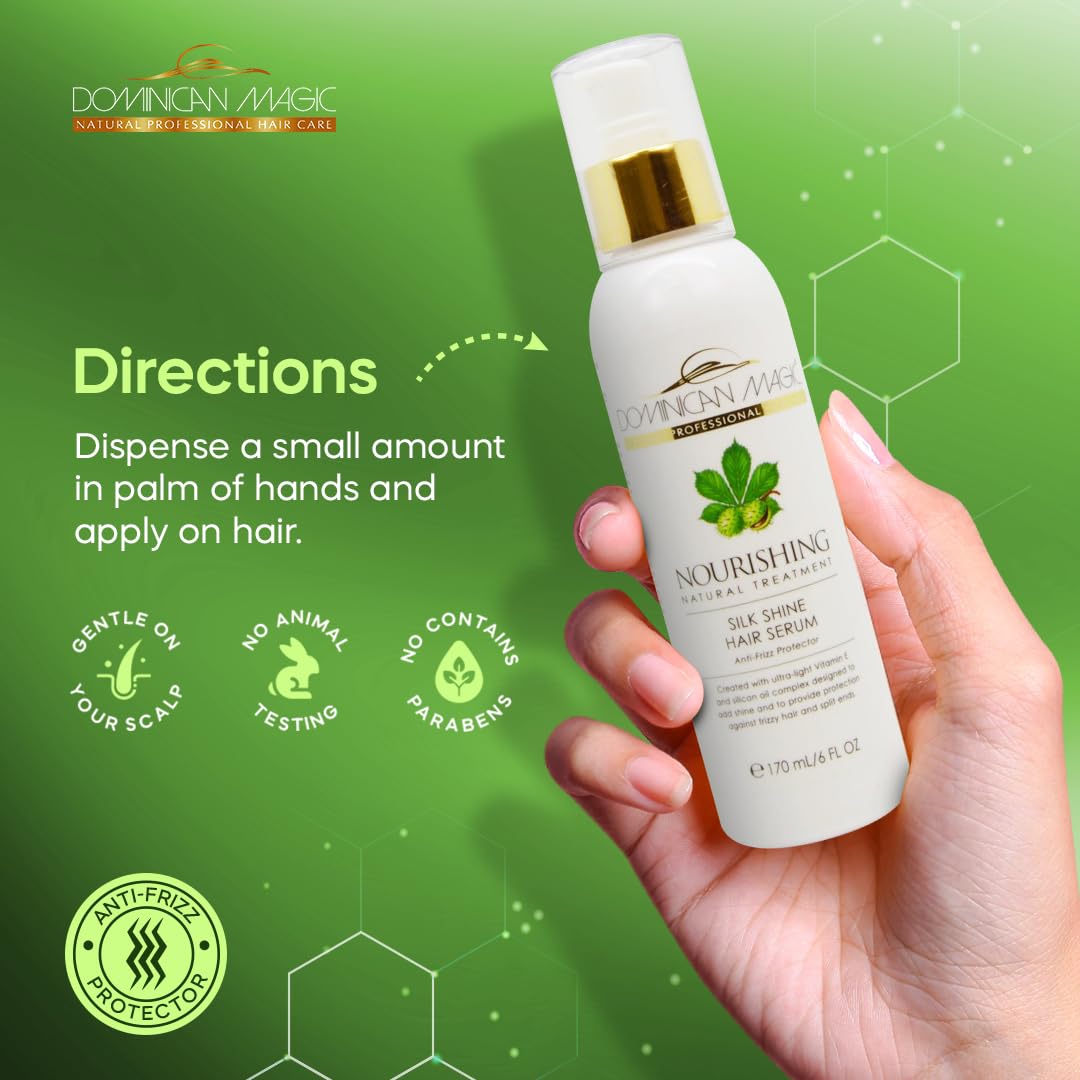 DOMINICAN MAGIC Nourishing Hair Styling Serum, Anti-Frizz Serum & Hydrating Hair Treatment for Dry, Frizzy Hair, 6oz Beauty & Personal Care DOMINICAN MAGIC