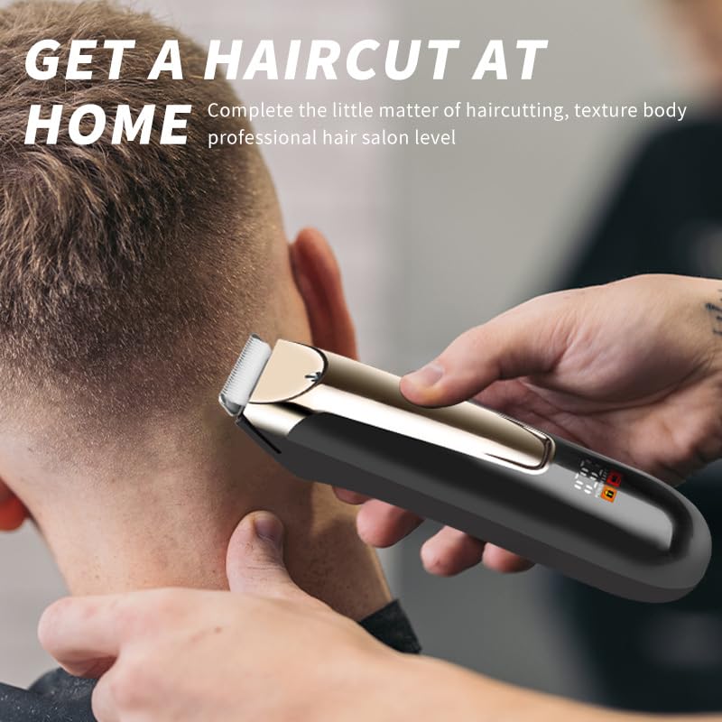 Hair Clipper for Men Professional Electric Cutting & Trimmers Set with Powerful Motor & LCD Display Mens Cordless Grooming Kit Barbers Haircut Gift Beauty and Personal Care GLESVOWIO