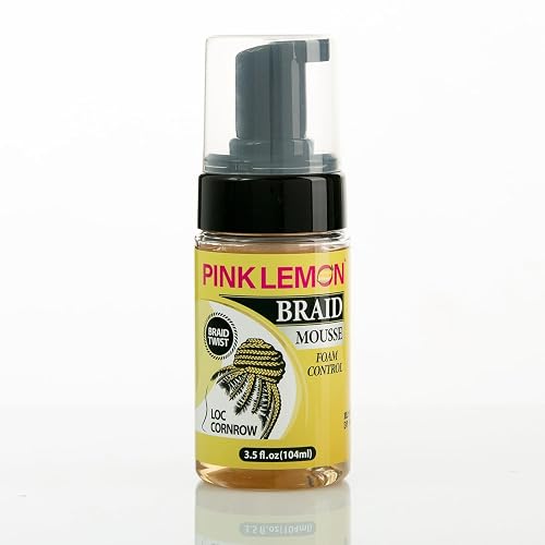 PINK LEMON Braid Mousse Foam Control for Loc and Cornrow Styling, 3.5 fl oz Beauty & Personal Care PINK LEMON