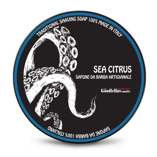 The Goodfellas’ Smile SEA CITRUS (Sea Air & Lemon) Italian Shaving Soap - Soft Lathering Soap Made in Italy for Use with Brush, Safety Razor or Beauty and Personal Care The Goodfellas' smile