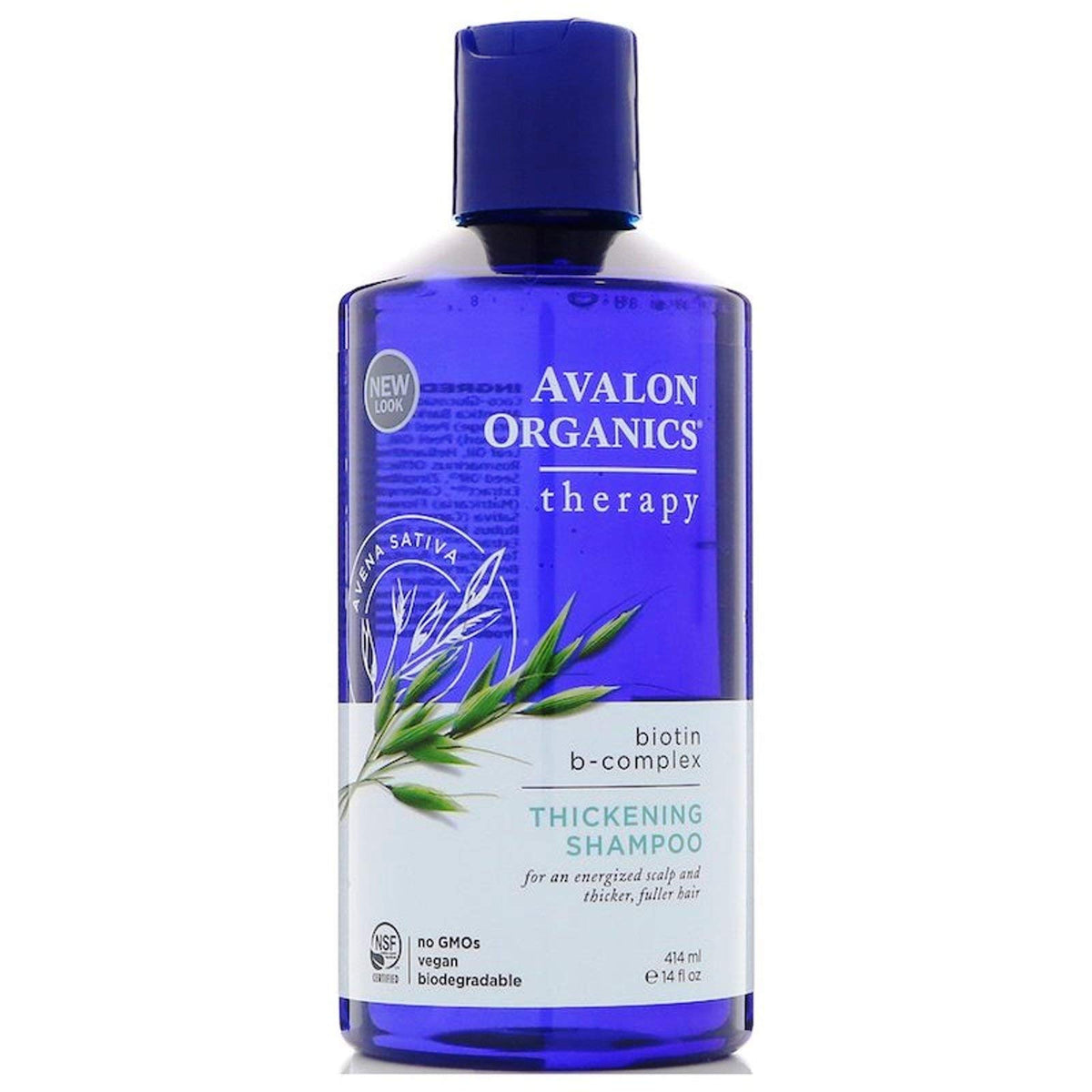 Avalon Organics, Thickening Shampoo, Biotin B-Complex Therapy, 14 fl oz (414 ml)