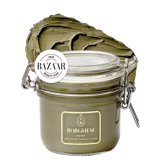 Borghese Advanced Fango Active Mud Mask for Face and Body - Exfoliating to Purifying Face Mask with Bentonite Clay & Hyaluronic Acid For Normal Beauty & Personal Care Borghese