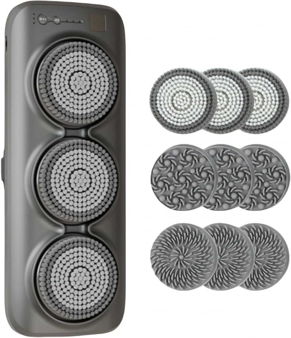 YIJIEHH Electric Back Bath Brush, Wall Mounted Back Scrubber Exfoliating Bath Wash Pad - 3-Speed Adjustment, 360° Automatic Rotation - Deep Cleansing Beauty and Personal Care YIJIEHH