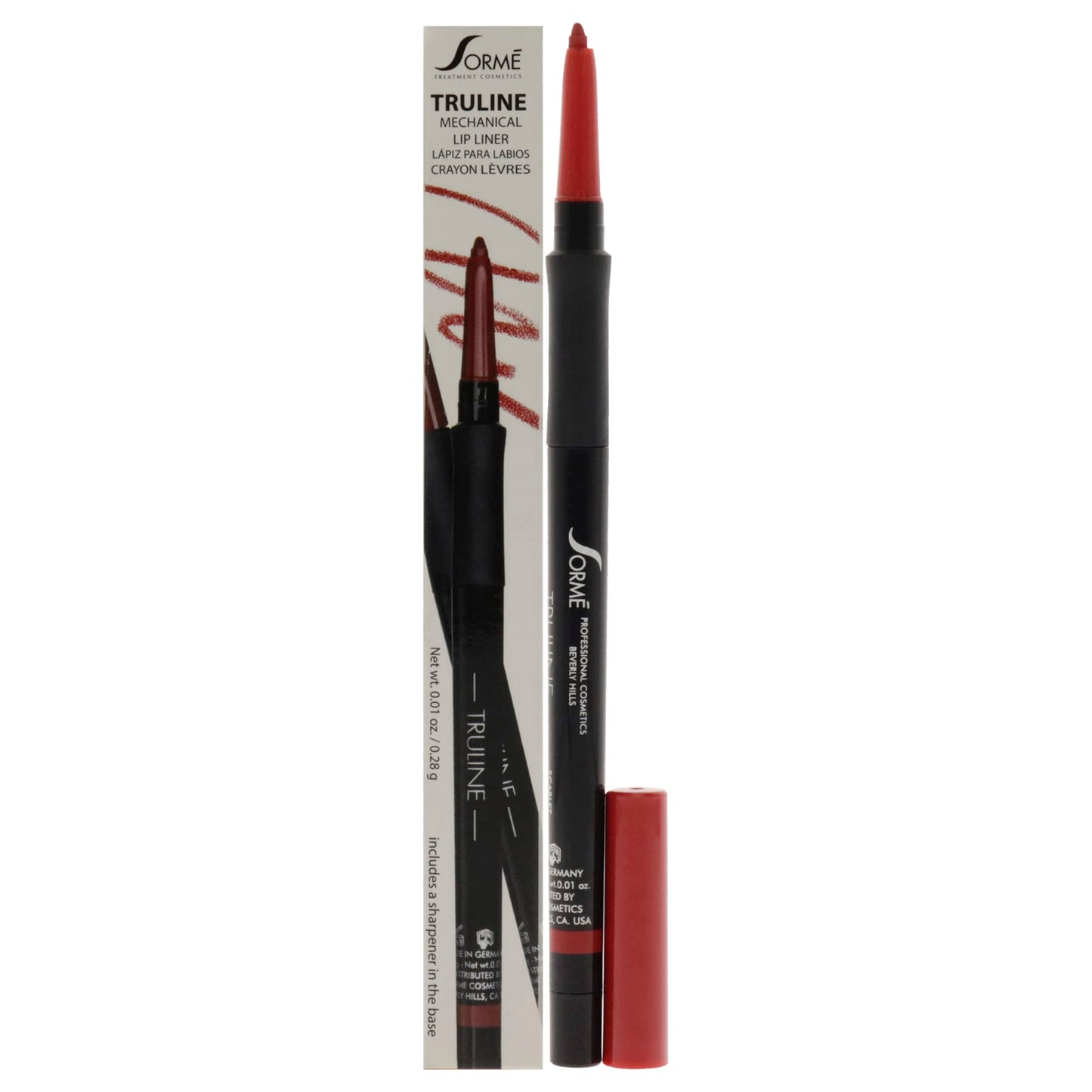 Sorme' Treatment Cosmetics Truline Mechanical Lipliner, Scarlet, 0.01 oz. Beauty & Personal Care SORMÉ