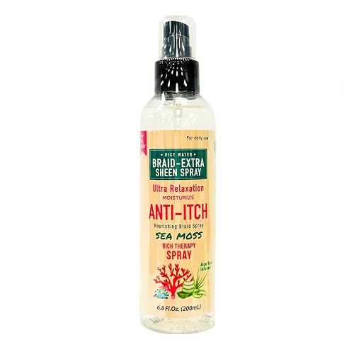 Dr.Girls Ultra Relaxation Anti-Itch Braid Extra Sheen Spray 6.8oz/ 200ml (Sea Moss & Aloe Vera) Beauty & Personal Care Dr.Girls