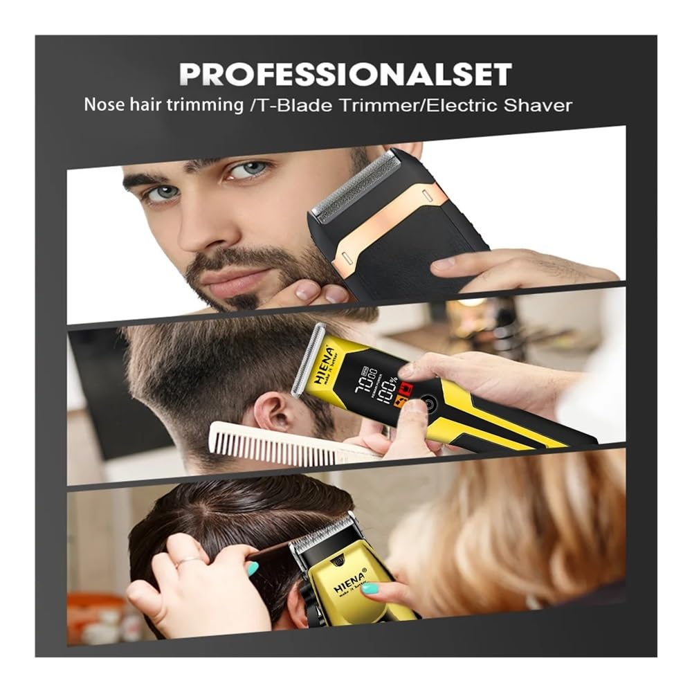EWKYLSEM Razors HIENA Professional Salon Hair Cutting Machine 3-Piece Set, USB Charging Cordless use, The Best Choice for Many Home Applications Beauty and Personal Care EWKYLSEM