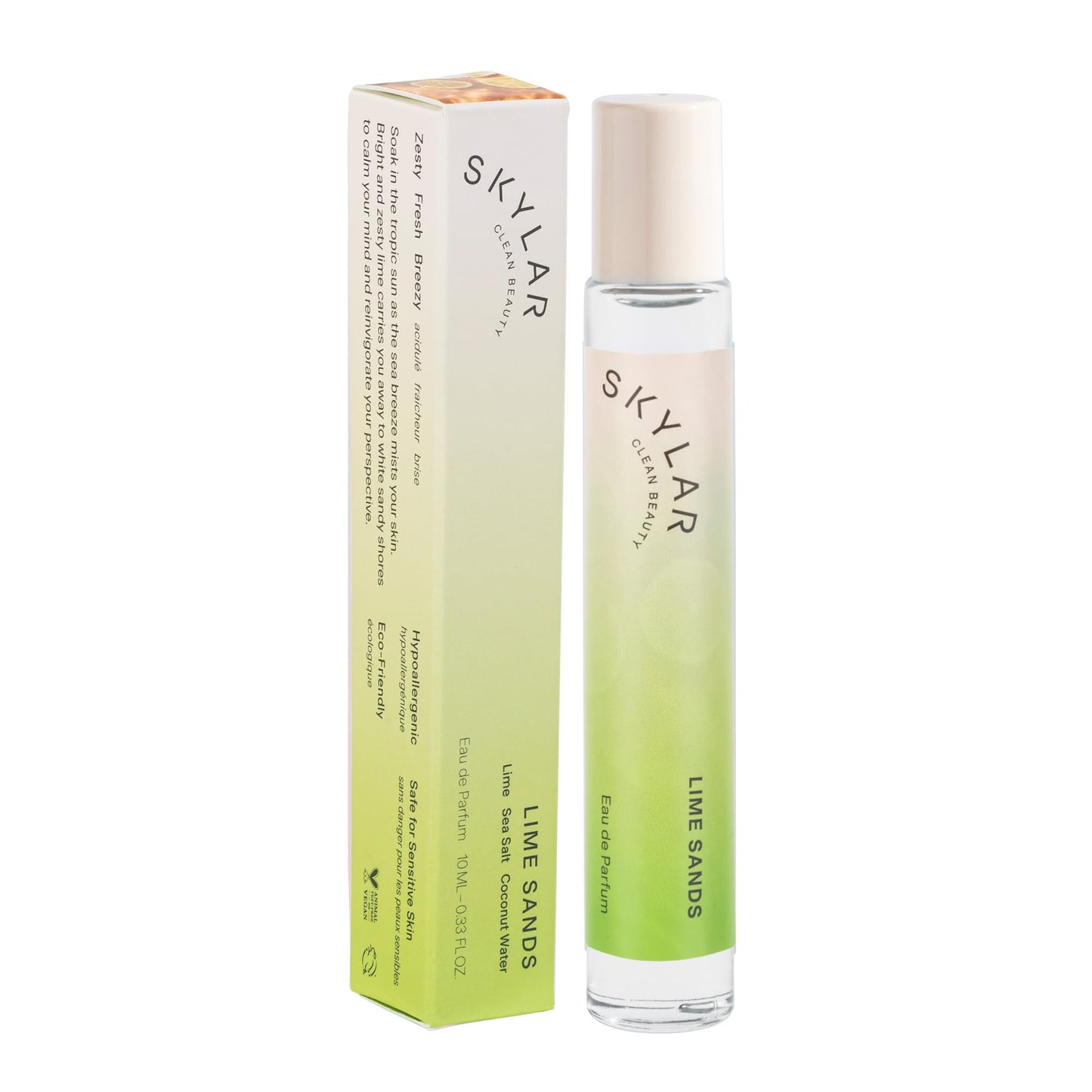 Skylar Lime Sands Travel Spray for Women - Mini Citrus Coconut Perfume, Lime, Sea Salt & Coconut Water Notes - Hypoallergenic, Vegan, Clean Fragrance Beauty & Personal Care Skylar