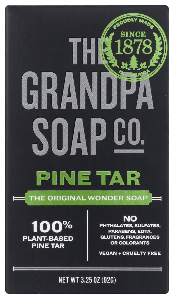 Grandpas Wonder Pine Tar Soap Lathers White 3.25 oz by Grandpa's Beauty & Personal Care MarvelsAura