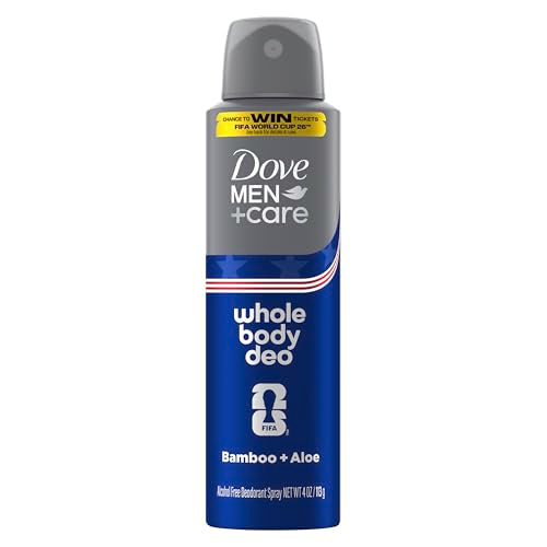 Dove Men+Care Whole Body Deo Aluminum Free Deodorant Spray Bamboo + Aloe Suitable from Pits, Privates, to Feet 4 oz Beauty and Personal Care DOVE MEN + CARE