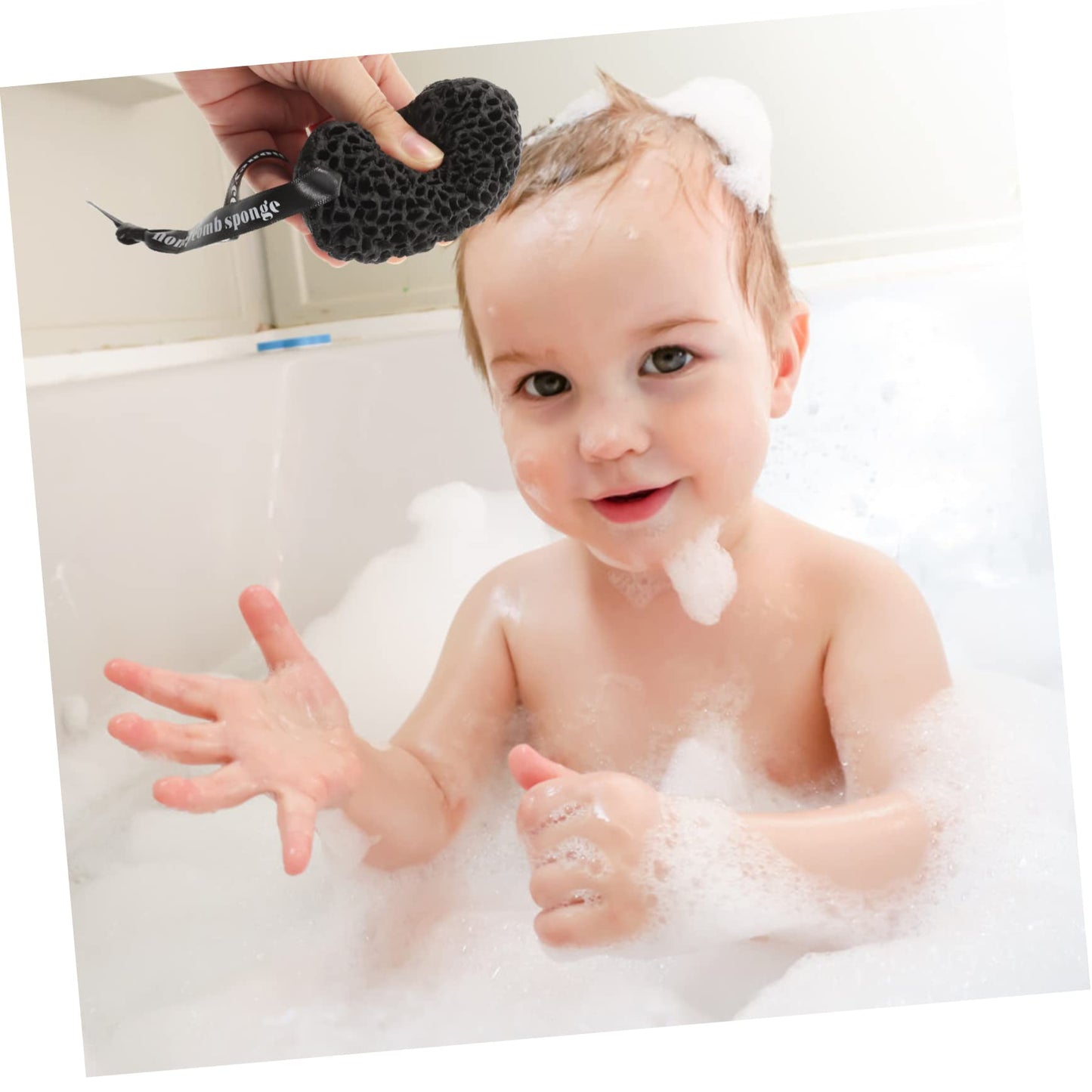 HAKIDZEL 3pcs Non-Latex Shower Bathing Scrubbers Honeycomb Design Massage Sponge for Exfoliation and Cleaning for Bath and Adult Showers Black Beauty and Personal Care HAKIDZEL