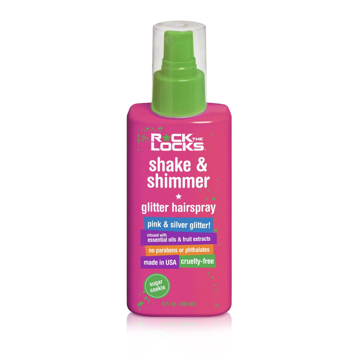 Rock The Locks Shake & Shimmer Glitter Spray, Pink, 5 Fl Oz Beauty & Personal Care Piggy Paint