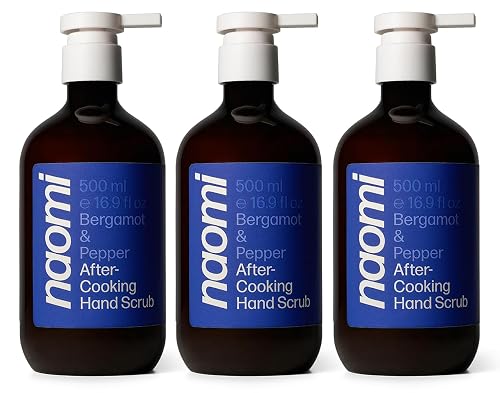 Naomi After-Cooking Hand Scrub | Odor Neutralizing Exfoliating Hand Wash for Kitchen | Removes Garlic Seafood Smells | Gentle Non-Drying Jojoba Pumice Beauty & Personal Care Naomi Cooking