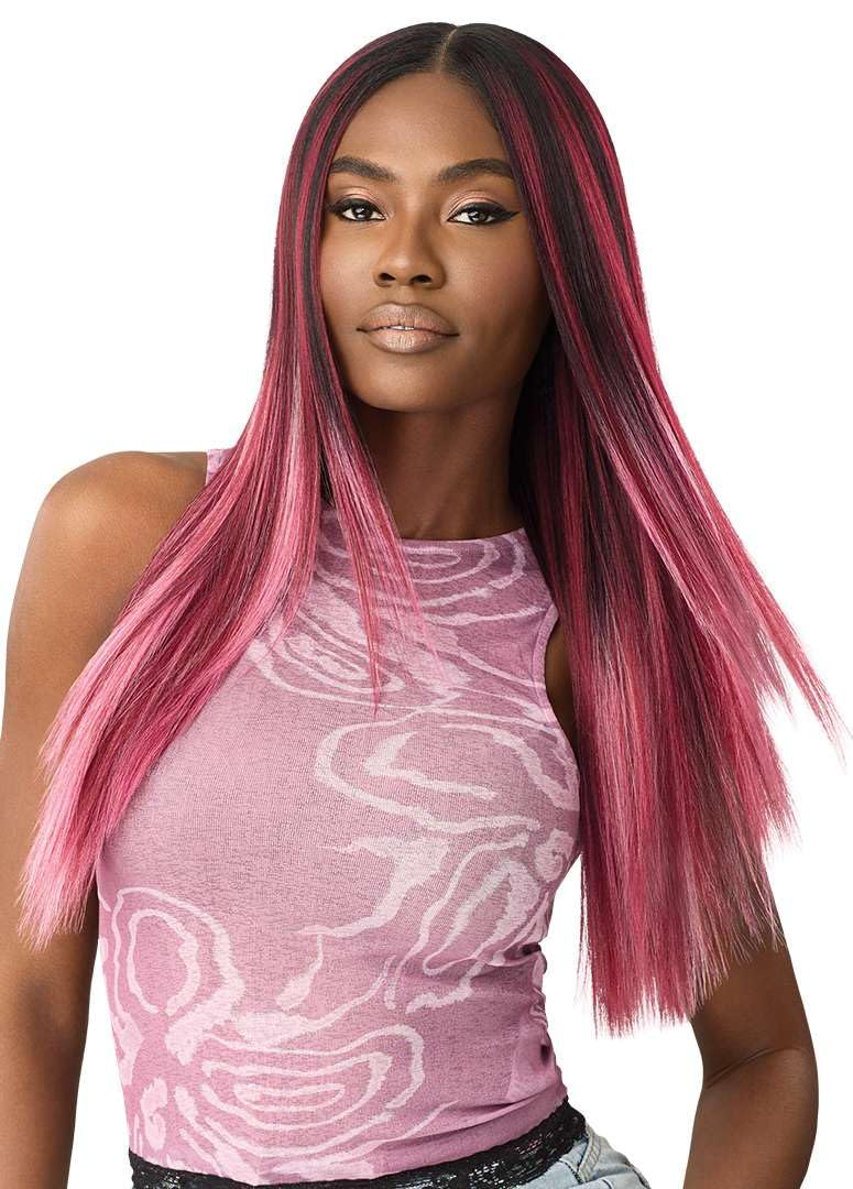 Outre Lace Front Wig - Perfect Hair Line - Swoop Series Y-Part 202 (DARK BROWN 2)