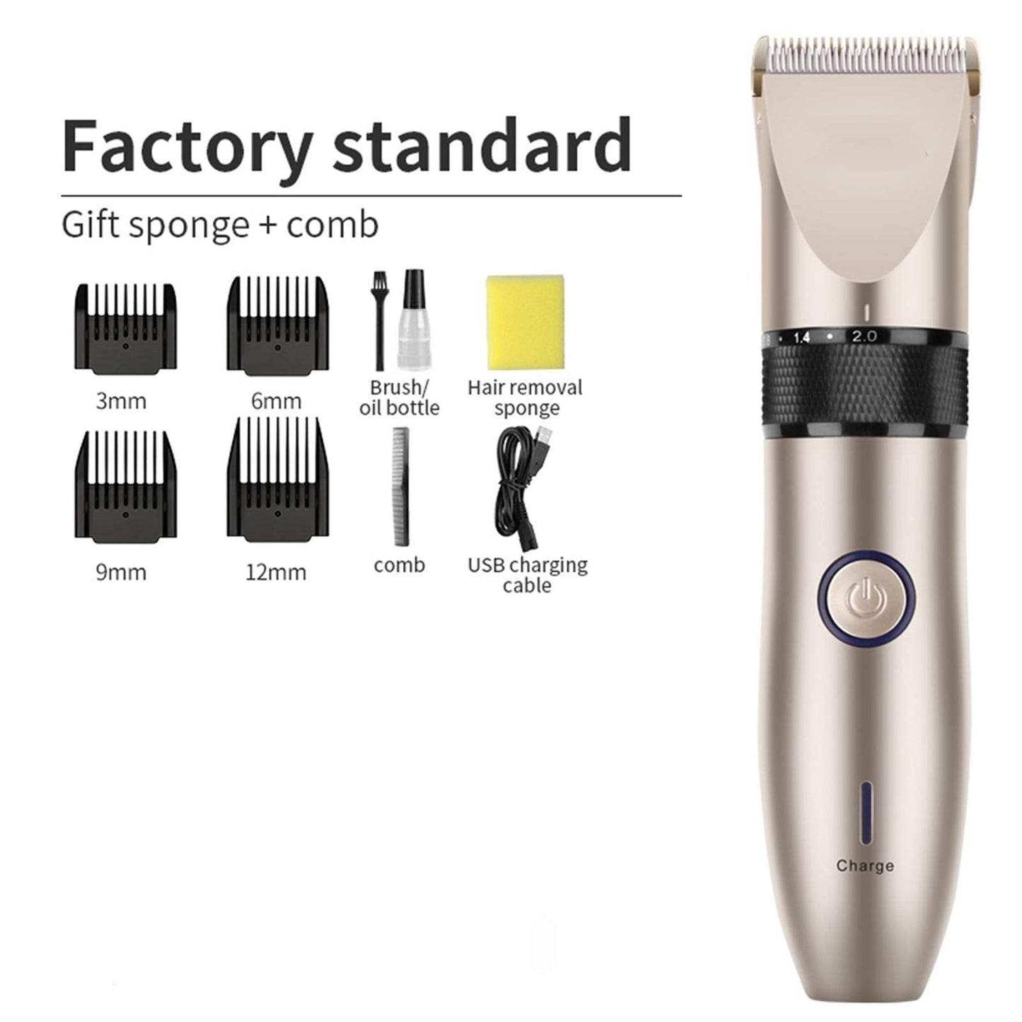 ZUIAI Hair Trimmer Men's Rechargeable Electric Hair Clipper Cordless Haircut Adjustable Ceramic Blade Beauty and Personal Care ZUIAI