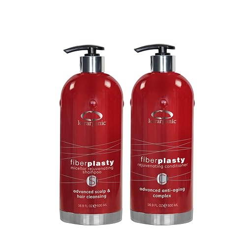 Kerarganic Fiberplasty Micellar Rejuvenating Shampoo + Fiberplasty Rejuvenating Conditioner Set (500ml/16.9oz): Advanced hair anti-aging complex. Beauty & Personal Care KERARGANIC