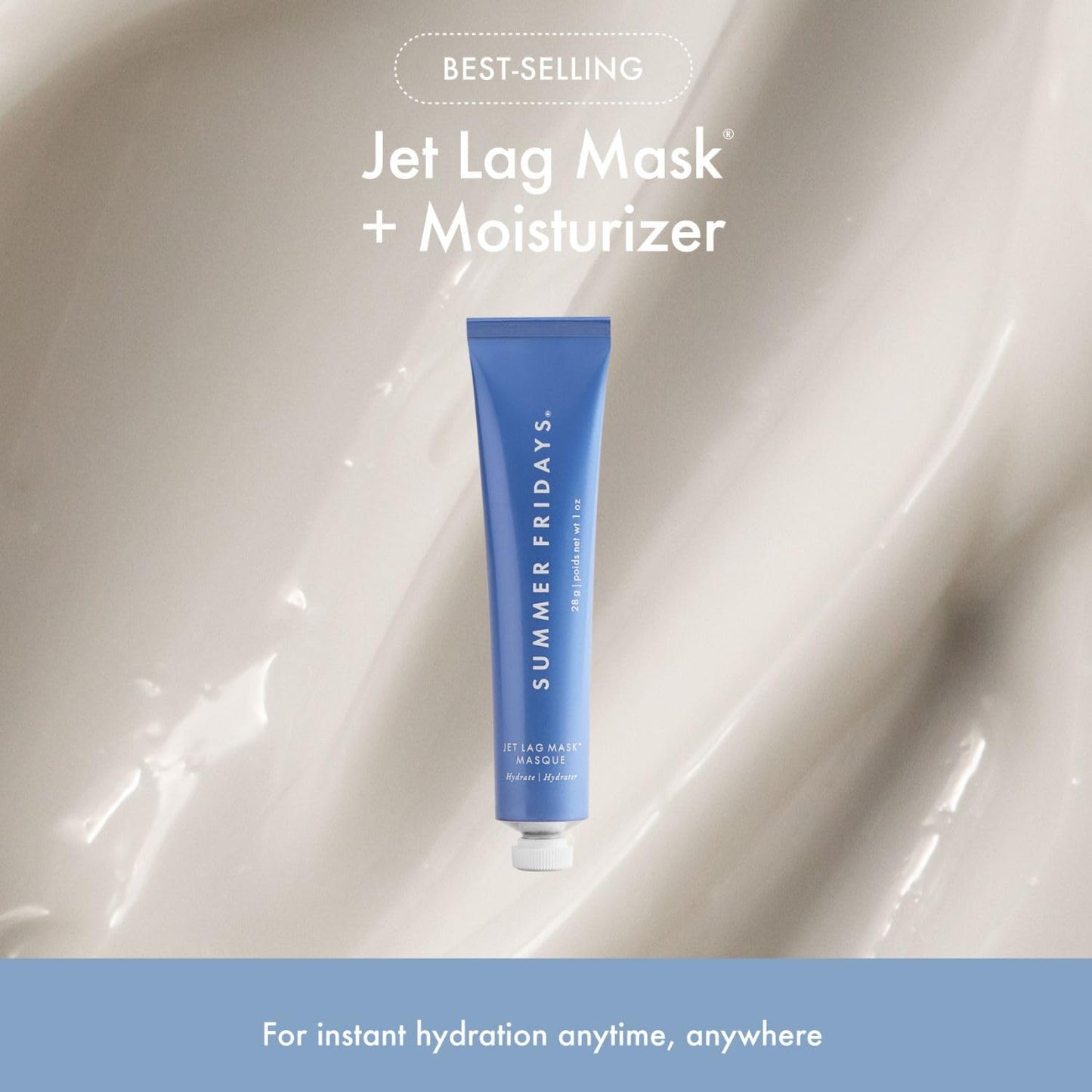 Summer Fridays Hydration Trio - Travel Size Jet Lag Mask + Full Size Lip Butter Balm Duo in Hot Chocolate + Toasted Marshmallow - Skin Care Set Beauty & Personal Care Summer Fridays