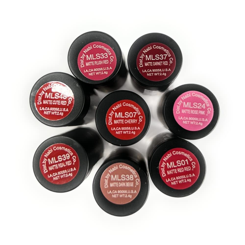 Nabi Cosmetics Professional Matte Lipstick Set of 8 Premium Colors Beauty & Personal Care Nabi