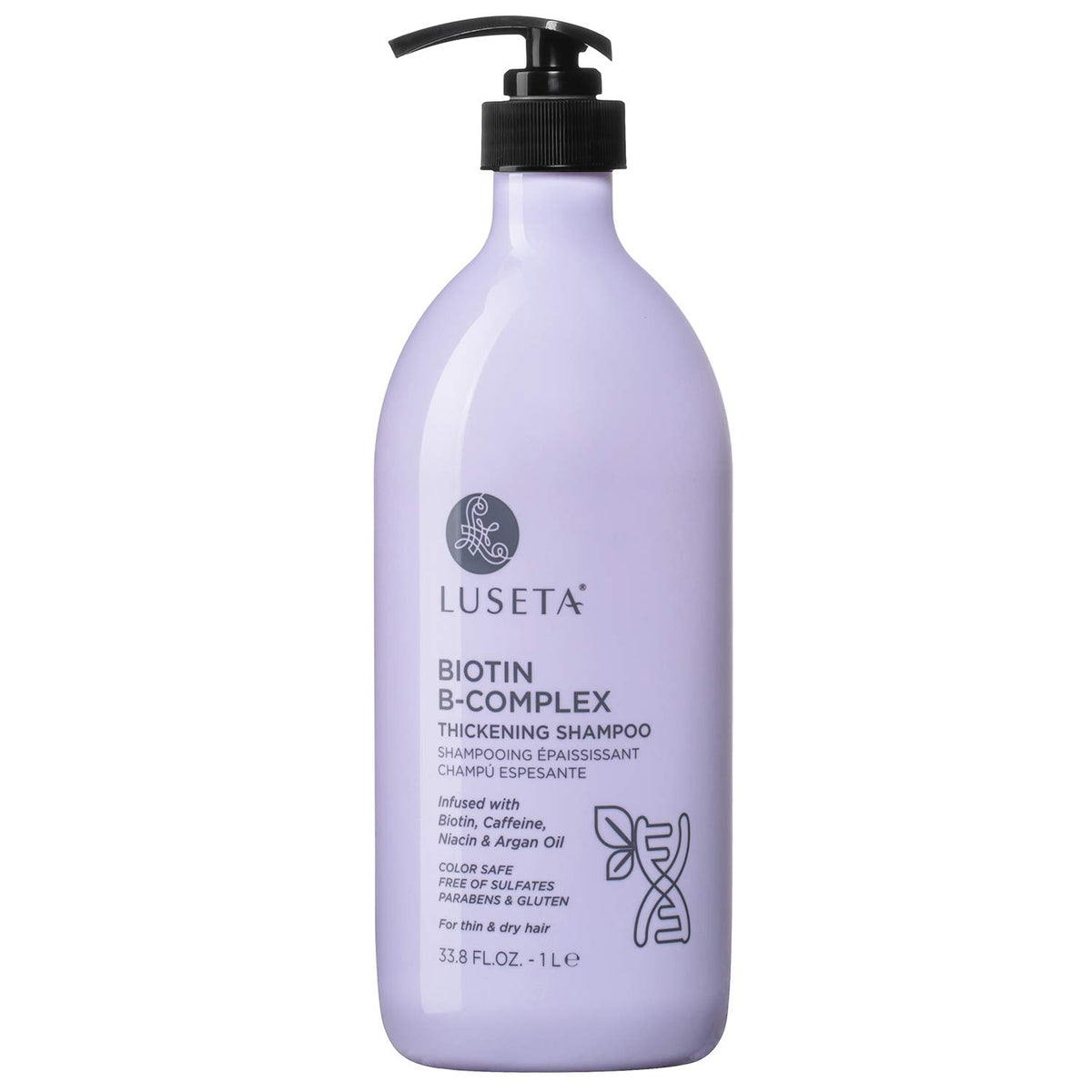 Luseta Biotin B-Complex Thickening Shampoo for Hair Growth and Strengthening - Hair Loss Treatment With Caffeine and Argan Oil for All Hair Types,