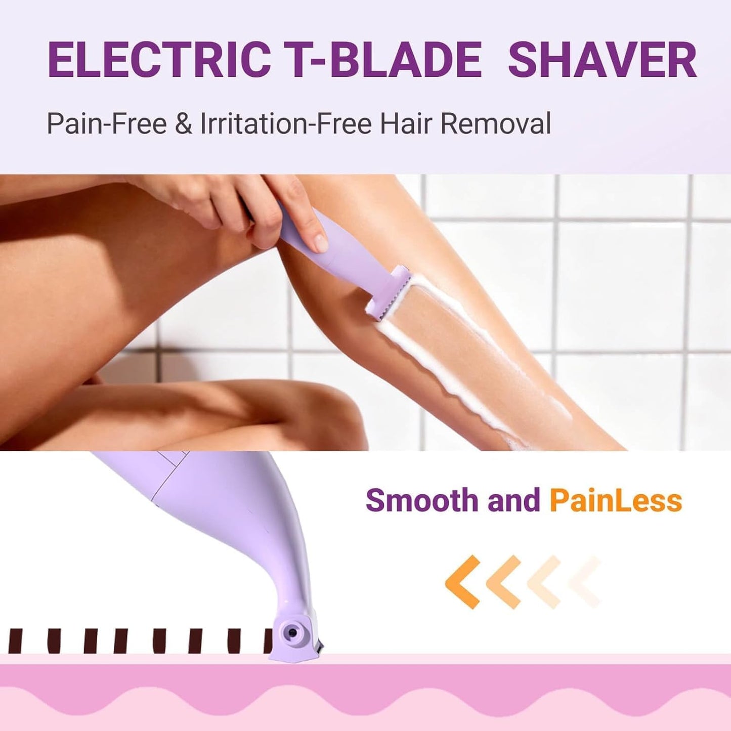 Electric Razors for Women, 3-in-1 Painless Electric Shaver for Women for Legs, Underarm face & Bikini, Pubic Hair Trimmer, Waterproof Bikini Trimmer Beauty and Personal Care unimiko