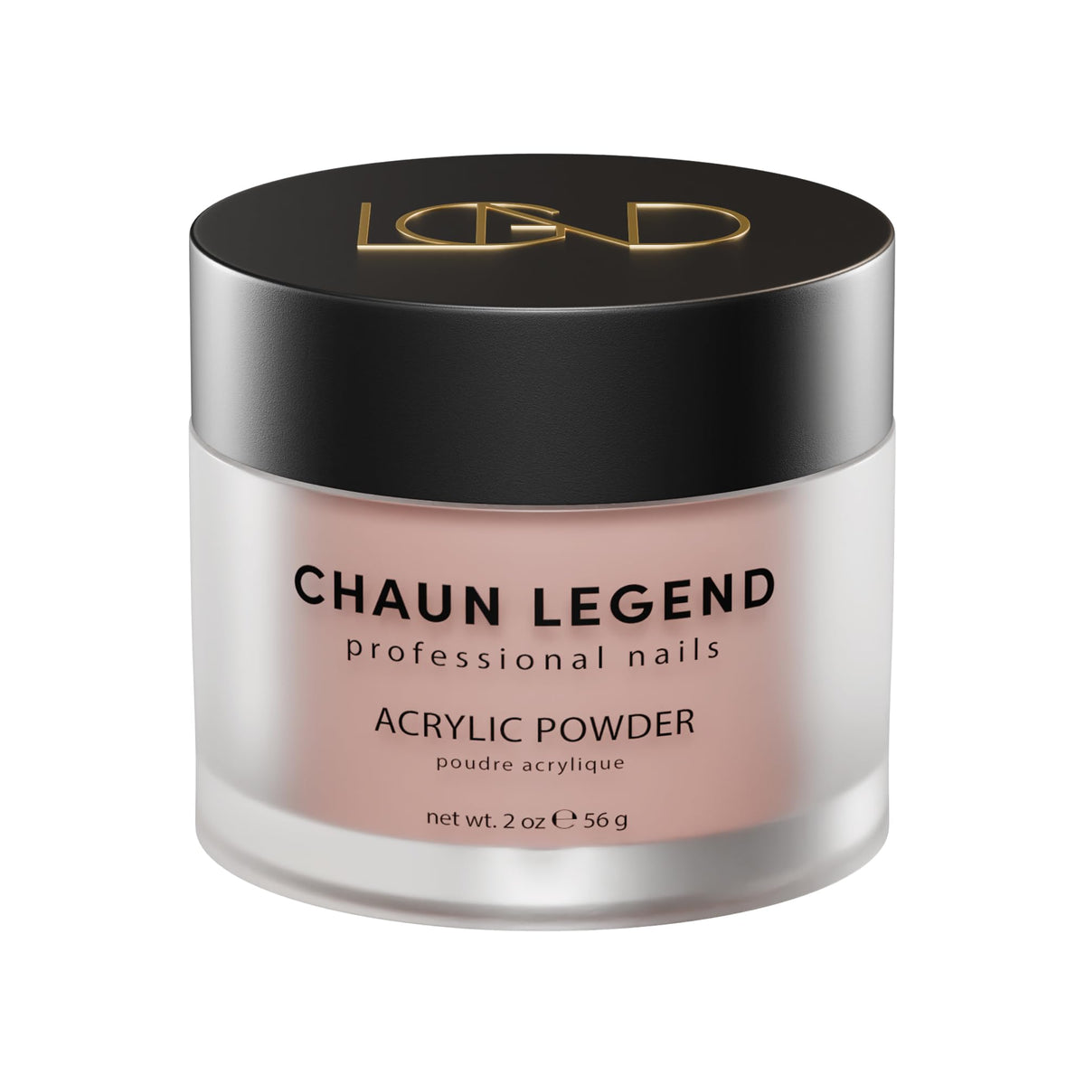 Chaun Legend Acrylic Powder 2 Ounce Blushing Bride Long Lasting Shimmery Enhance Nail Acrylic Powder for Professional Art and Creative Designs