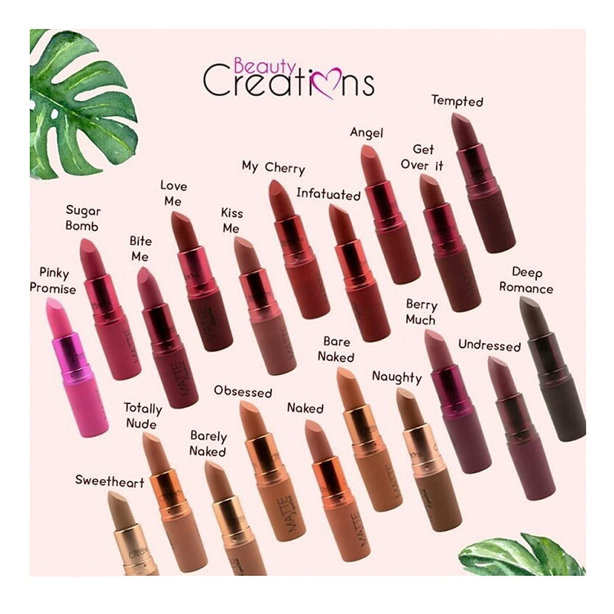 Beauty Creations GET OVER IT MATTE LIPSTICK LS09 Beauty & Personal Care Beauty Creations