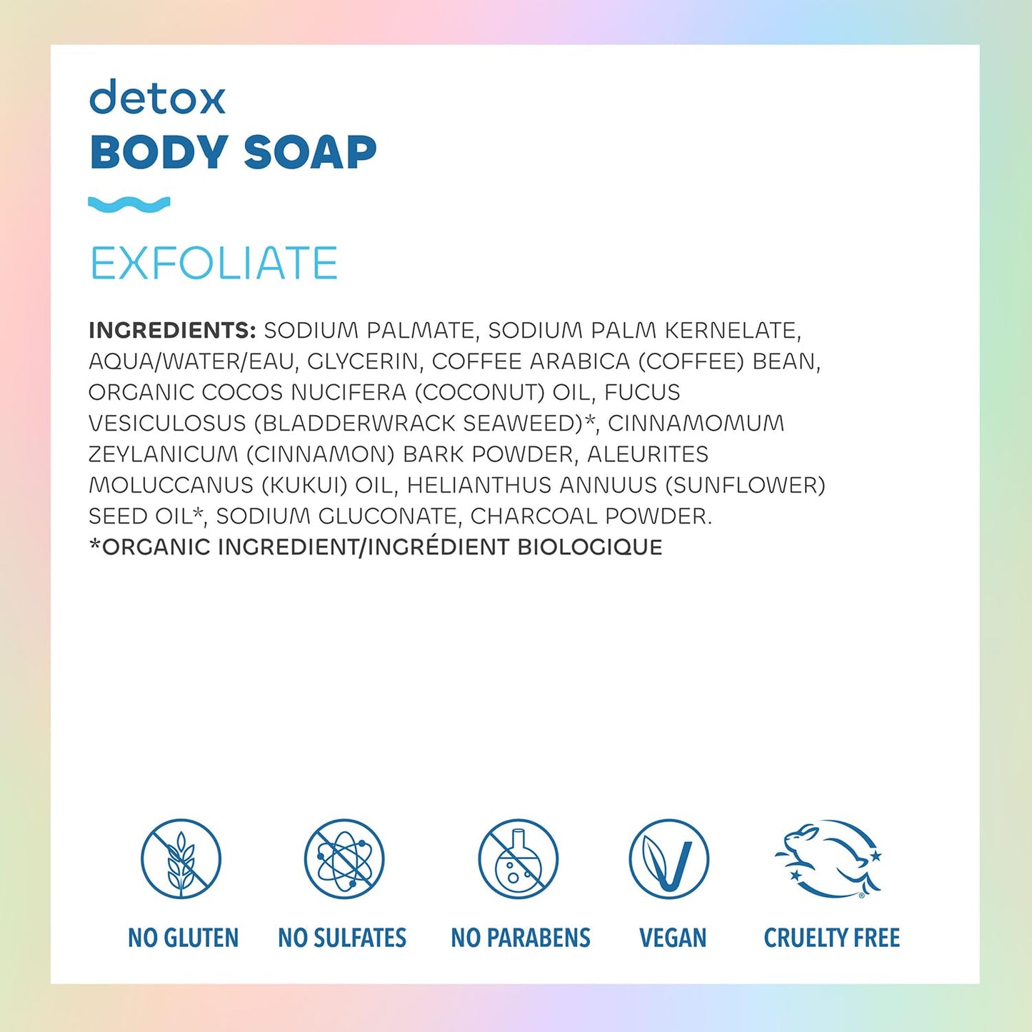 Seaweed Bath Co. Exfoliate Detox Body Soap, 3.75 Ounce, Sustainably Harvested Seaweed, Charcoal (Packaging May Vary) Beauty & Personal Care The Seaweed Bath Co.