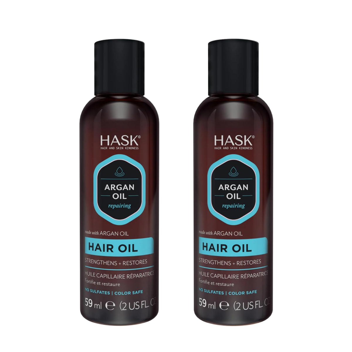 HASK Repair Argan Oil Shine Hair Oil, Pack of 2