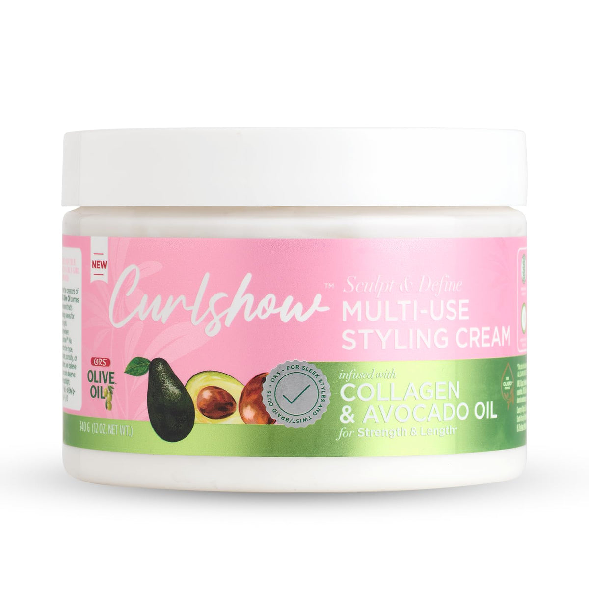 ORS Olive Oil Curlshow Multi-Use Styling Cream Infused with Collagen & Avocado Oil for Strength & Length (12.0 oz) Beauty & Personal Care ORS