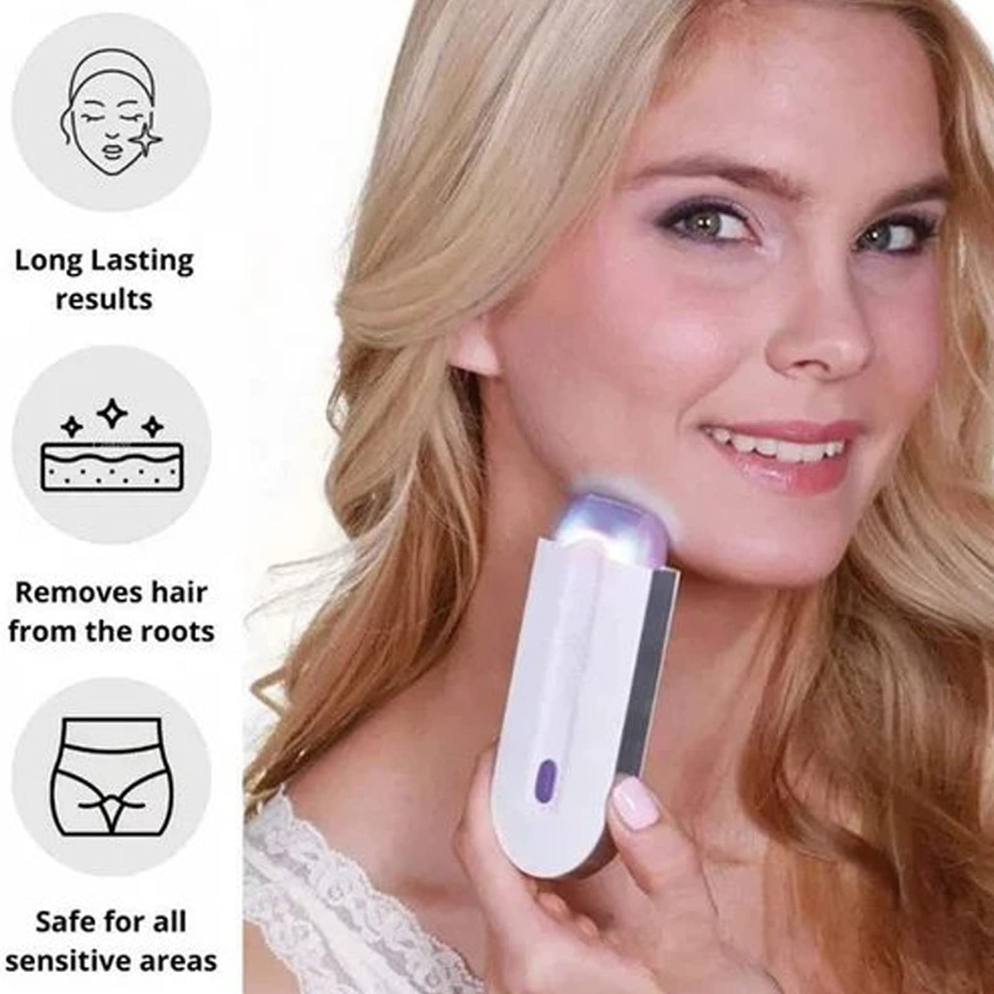 USB Rechargeable Painless Hair Removal Kit, Dual Use Women Hair Removal Tools, Touch Epilator Women, Induction Body Shaver for Bikini Legs Beauty and Personal Care YUYTE