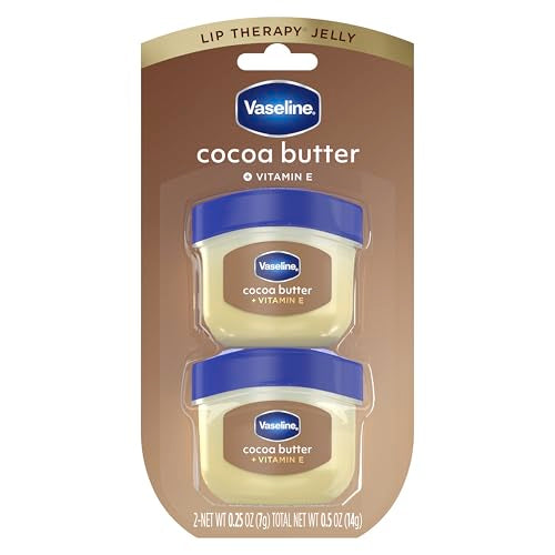 Vaseline Lip Balm Mini 2 ct Cocoa Butter For Dry Cracked Skin Hydrating Lip Balm 0.5 oz Beauty & Personal Care Vaseline