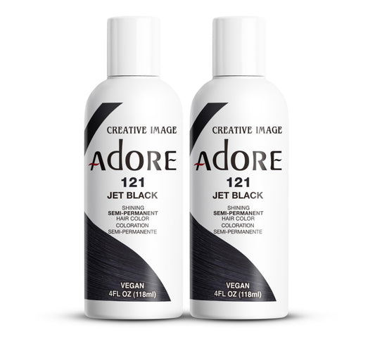 Adore Semi Permanent Hair Color (121 Jet Black) (2 Pack) | Vegan & Cruelty-Free Black Hair Dye | No Ammonia, No Peroxide, No Alcohol | 4 Fl Oz Beauty & Personal Care Adore