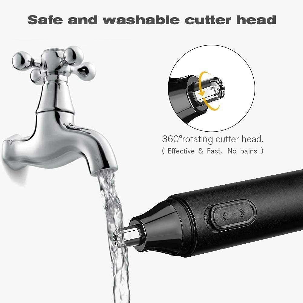 aiqiua Professional Painless Ear Nose Hair Trimmer for Men and Women, Nose Hair Trimmer,Waterproof Dual Edge Blades for Easy Cleaning, Easy to use Beauty and Personal Care aiqiua