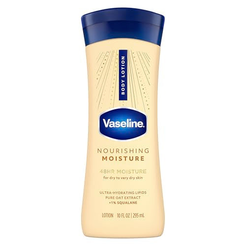 Vaseline Intensive Care Nourishing Moisture Body Lotion for Dry Skin, Lotion Made with Ultra-Hydrating Lipids + Pure Oat Extract for Nourished Beauty & Personal Care Vaseline