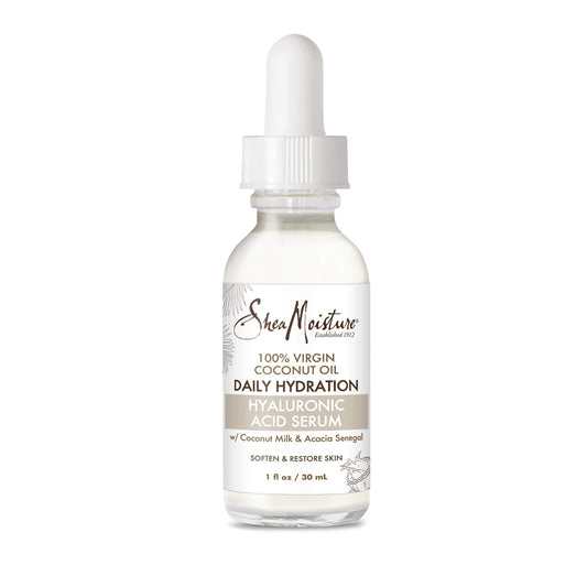 SheaMoisture Hyaluronic Acid Serum for Dry Skin 100% Virgin Coconut Oil Paraben Free Face Serum 1 fl oz Beauty & Personal Care Shea Moisture