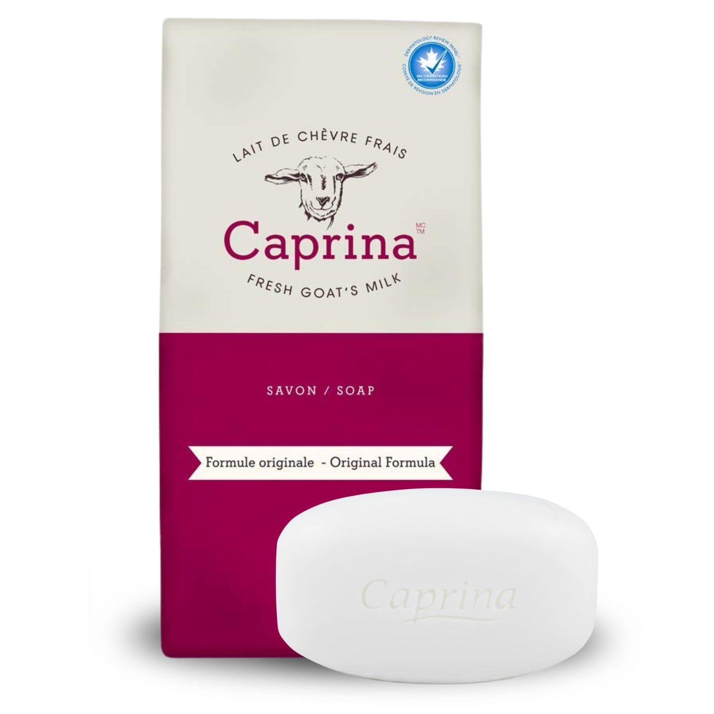 Caprina by Canus Goat Milk Soap Bar, ORIGINAL, 3.2 oz (90 g) Bars, 6-Pack, Moisturizing Daily Cleanser for Face, Hands & Body, Fresh Canadian Goat Beauty & Personal Care Caprina by Canus