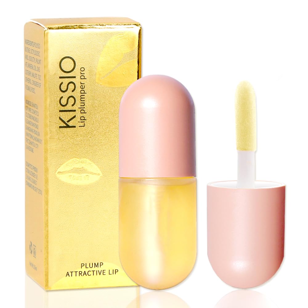 KISSIO Natural Lip Plumper,Lip Plumping Lip Gloss,Lips Plumper Gloss,Lip Plumper,Moisturizing& Reduce Fine Lines 5.5ml For Day Use Beauty and Personal Care KISSIO