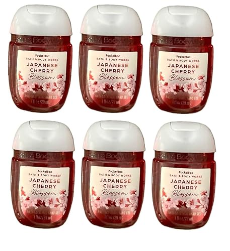 Bath and Body Works Classic and Seasonal Scents Pocketbac Hand Gel - Pack of 6-1 oz each (Japanese Cherry Blossom) Beauty & Personal Care Bath & Body Works
